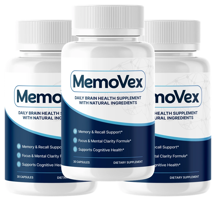 Three bottles of MemoVex capsules